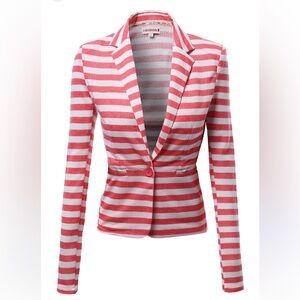 Ci Sono Vibrant Striped Blazer